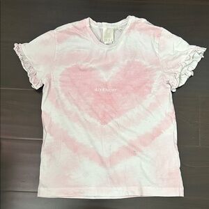Givenchy Kids Pink Tie-Dye Heart T-Shirt size 12